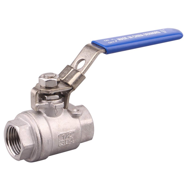 DERNORD Stainless Steel 304 Ball Valve, Full Port Heavy Duty for WOG with Locking Device (1/2" NPT) - Image 1